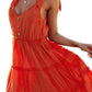 Sleeveless V Neck Dress
