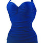 Solid Color Halter One Piece Swimsuit, bikini, VIVIMARKS