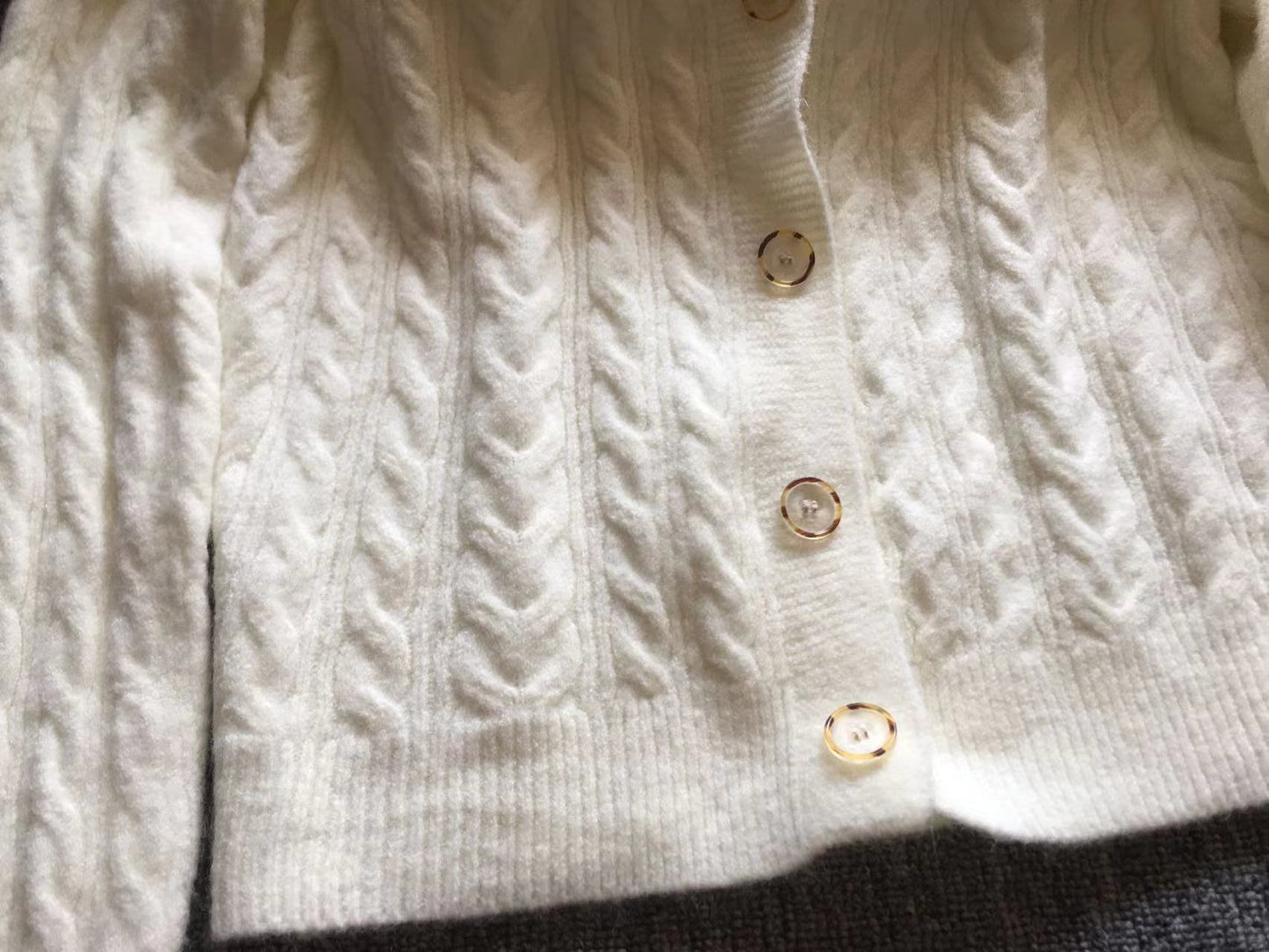 Front Buttons Knit Cardigan