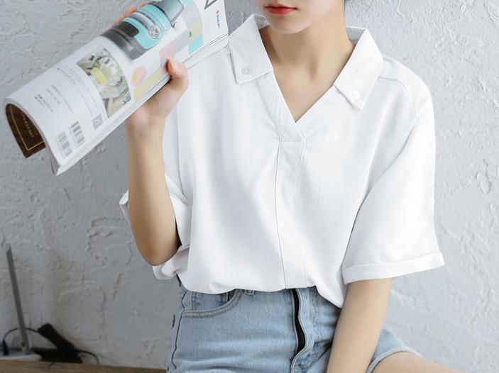 Chiffon V Neck Top