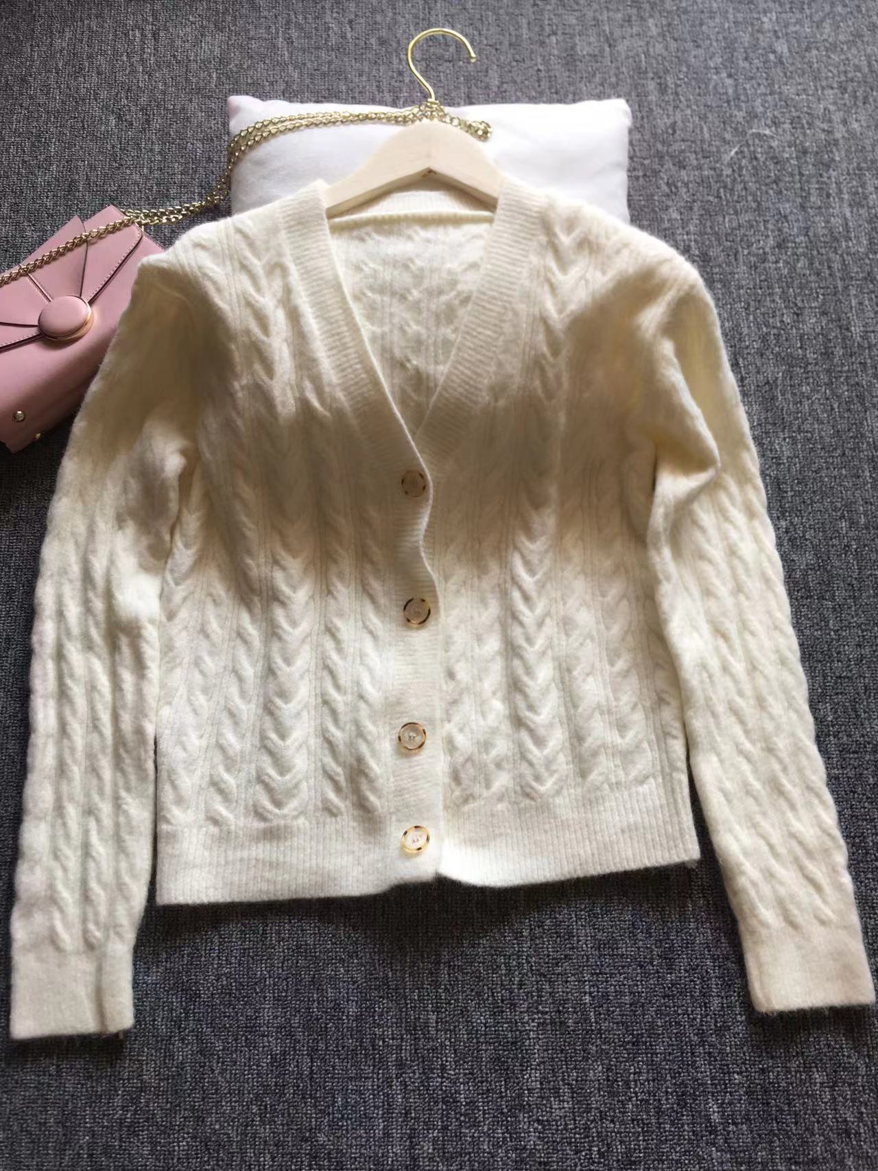 Front Buttons Knit Cardigan