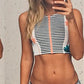 Coconut Tree Front Zipper Bikini Set, bikini, VIVIMARKS
