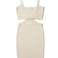 Deep V Neck Hollow Out Bodycon Dress