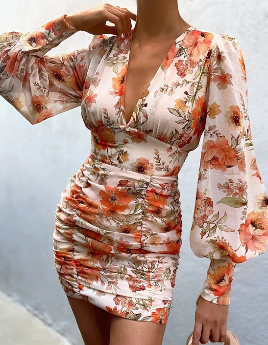 Puff sleeve Floral Dress