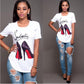 High Heels Print Shirt, top, VIVIMARKS