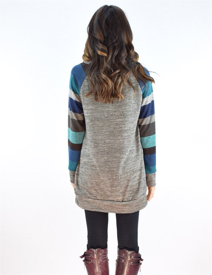 Casual Colorful Stripe Sweatshirt, sweatshirt, VIVIMARKS