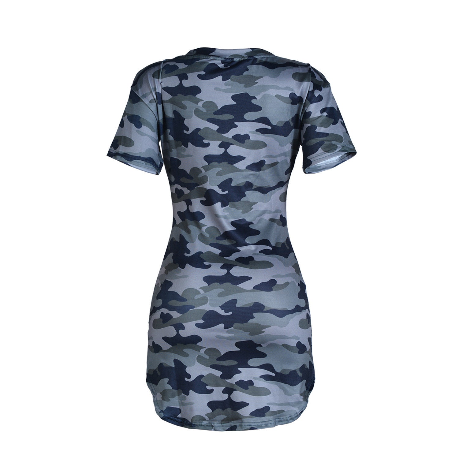 Camouflage Short Sleeve Dress, dress, VIVIMARKS