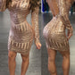 Sequins Open Back Bodycon Dress, dress, VIVIMARKS