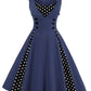 Dots Splicing Sleeveless Dress, dress, VIVIMARKS