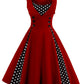 Dots Splicing Sleeveless Dress, dress, VIVIMARKS