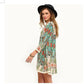 Bohemian Print Chiffon Dress