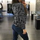 Camouflage Print Lace Up Top, top, VIVIMARKS