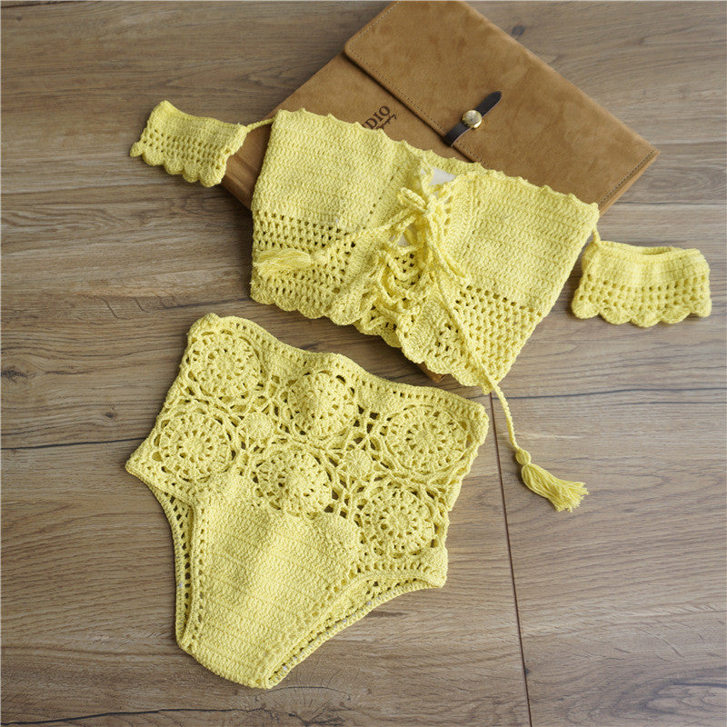 Crochet Off The Shoulder Bikini Set, bikini, VIVIMARKS