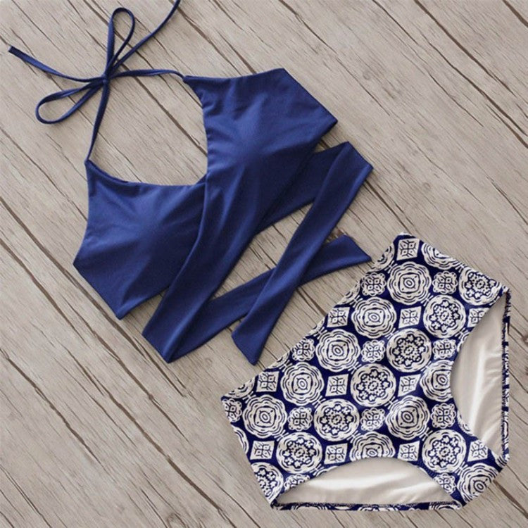 Floral Cross Bikini Set, bikini, VIVIMARKS
