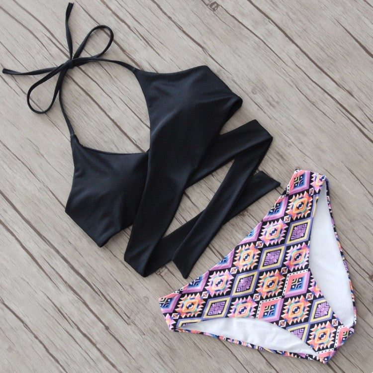 Floral Cross Bikini Set, bikini, VIVIMARKS