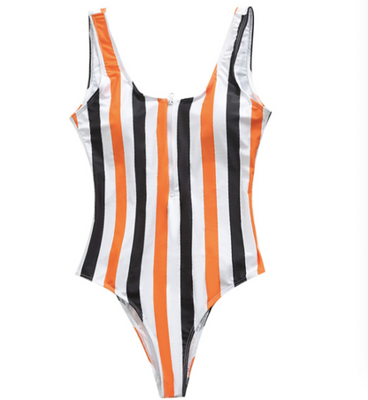 Front Zipper Bikini Set