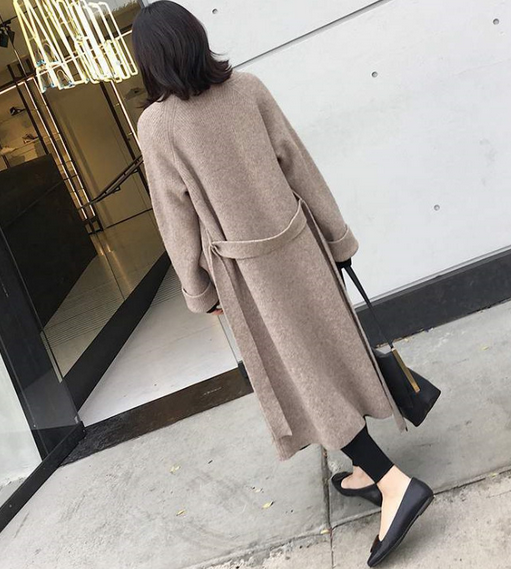 Solid Color Knit Cardigan