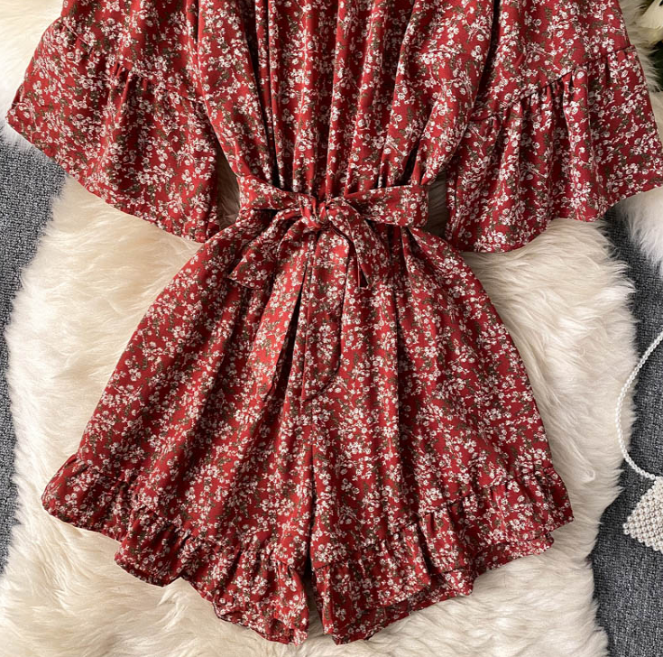 Floral Off The Shouder Romper