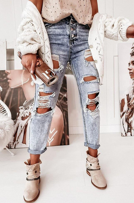 Casual Holes Jeans