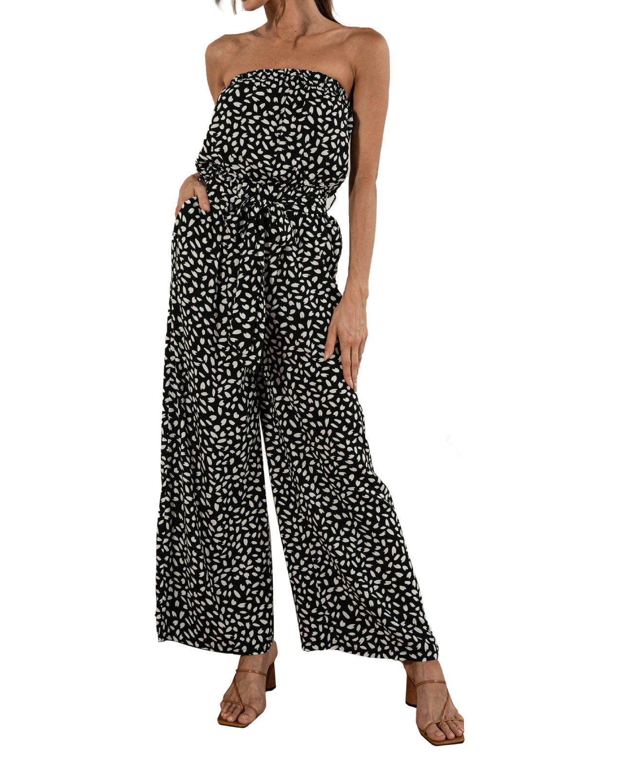 Dots Strapless Romper