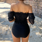 Off The Shoulder Lace Swimwear
