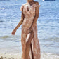 Floral Slit Cotton Maxi Dress, dress, VIVIMARKS