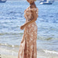 Floral Slit Cotton Maxi Dress, dress, VIVIMARKS