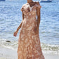 Floral Slit Cotton Maxi Dress, dress, VIVIMARKS