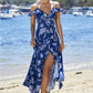 Floral Slit Cotton Maxi Dress, dress, VIVIMARKS