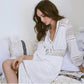 White Lace Front Buttons Dress, dress, VIVIMARKS