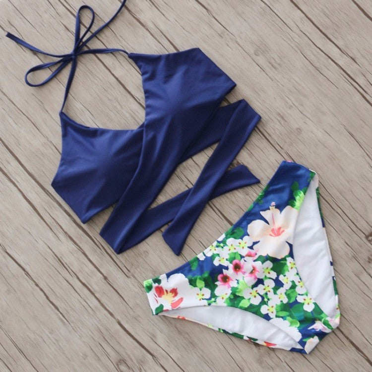 Floral Cross Bikini Set, bikini, VIVIMARKS