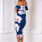 Off The Shoulder Floral Irregular Dress, dress, VIVIMARKS