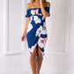Off The Shoulder Floral Irregular Dress, dress, VIVIMARKS