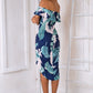 Off The Shoulder Floral Irregular Dress, dress, VIVIMARKS