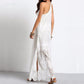 Spaghetti Straps Lace Maxi Slit Dress, dress, VIVIMARKS