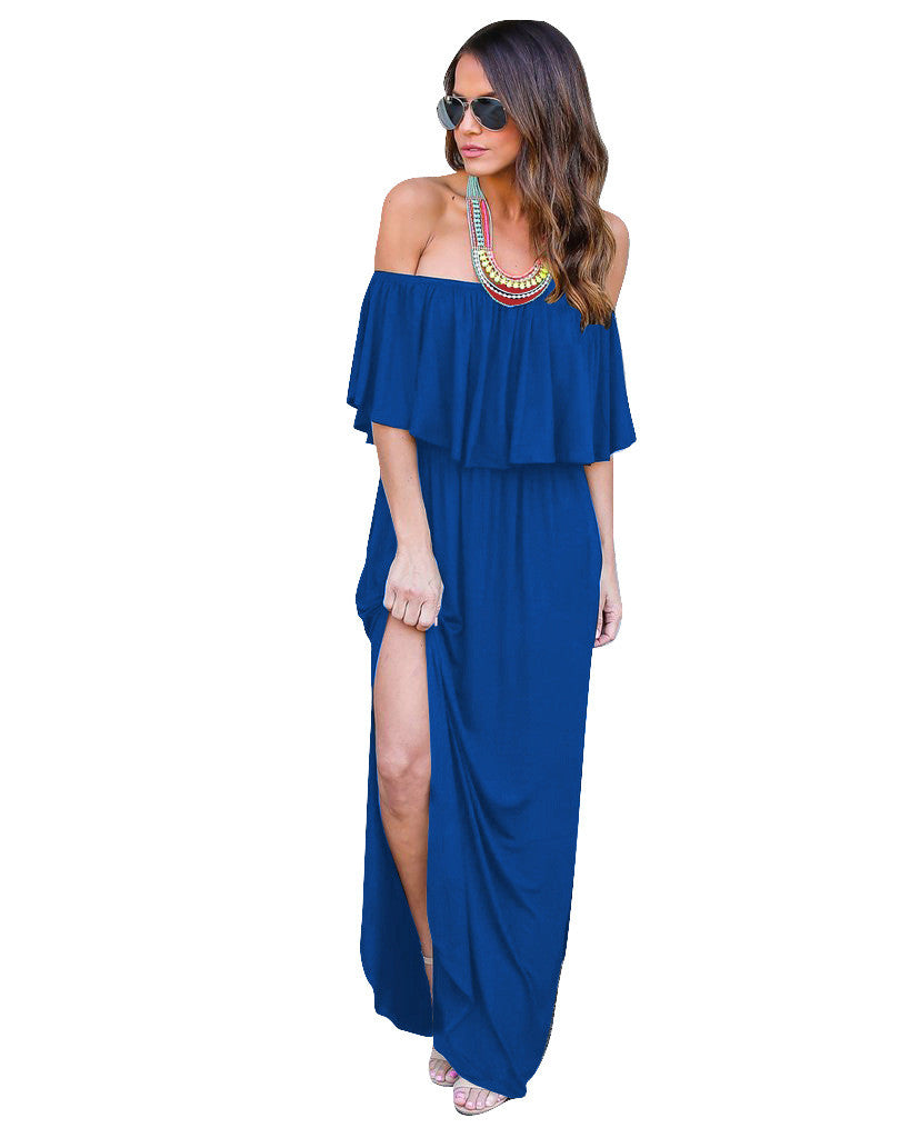 Off The Shoulder Maxi Dress, dress, VIVIMARKS