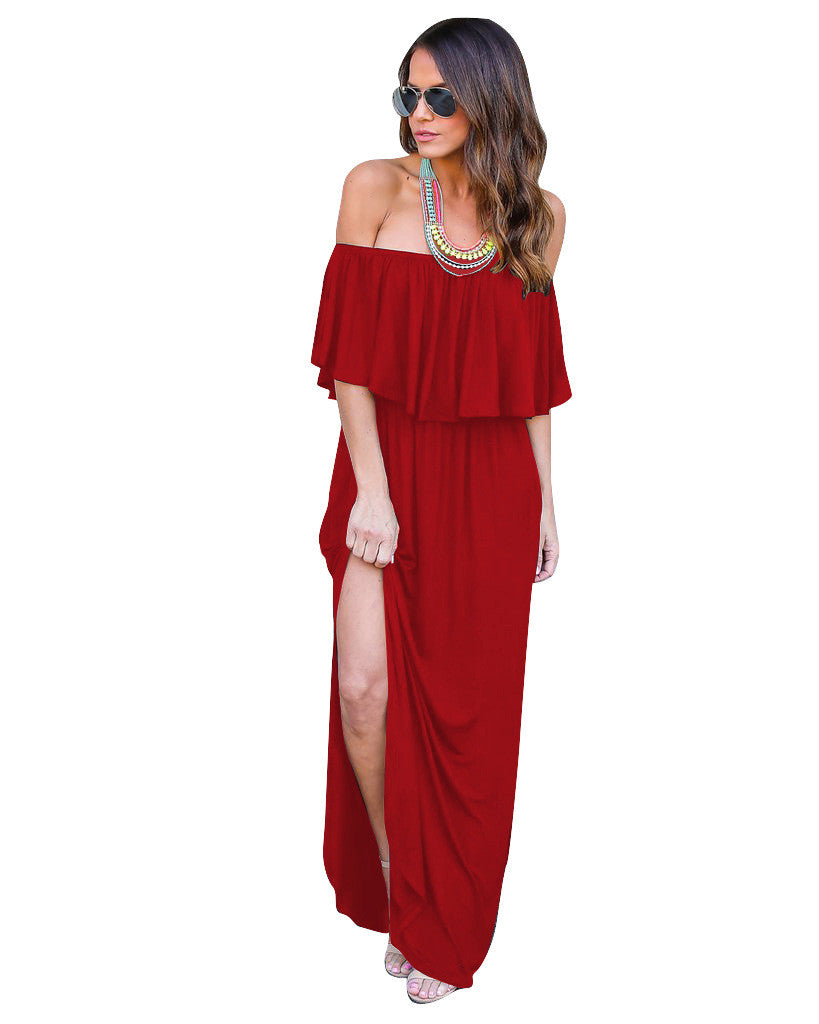 Off The Shoulder Maxi Dress, dress, VIVIMARKS