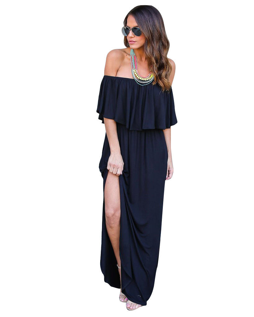 Off The Shoulder Maxi Dress, dress, VIVIMARKS