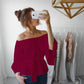 Off The Shoulder Chiffon Top, top, VIVIMARKS