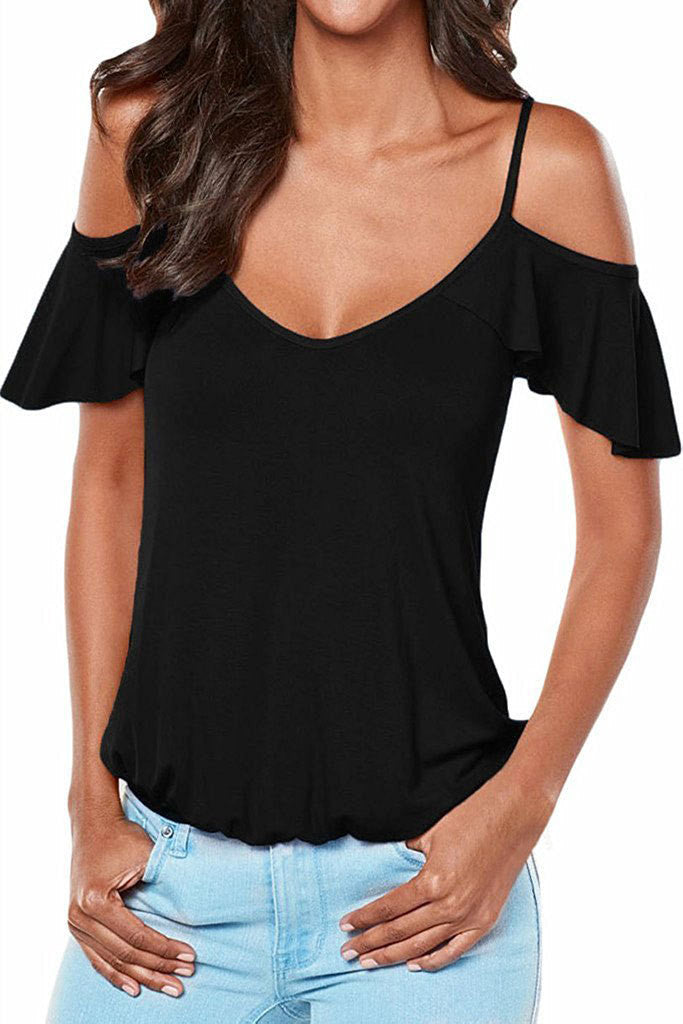 Solid Color Spaghetti Straps Top, top, VIVIMARKS