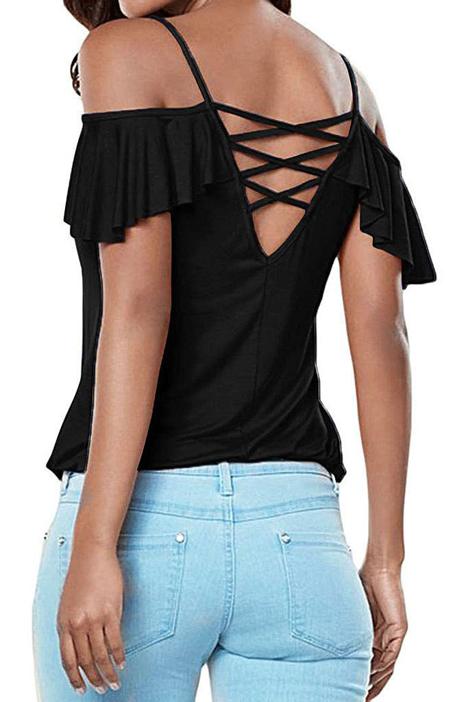 Solid Color Spaghetti Straps Top, top, VIVIMARKS