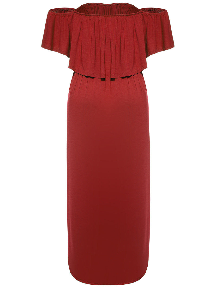 Off The Shoulder Maxi Dress, dress, VIVIMARKS