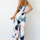 Strapless Geometric Pattern Romper, romper, VIVIMARKS