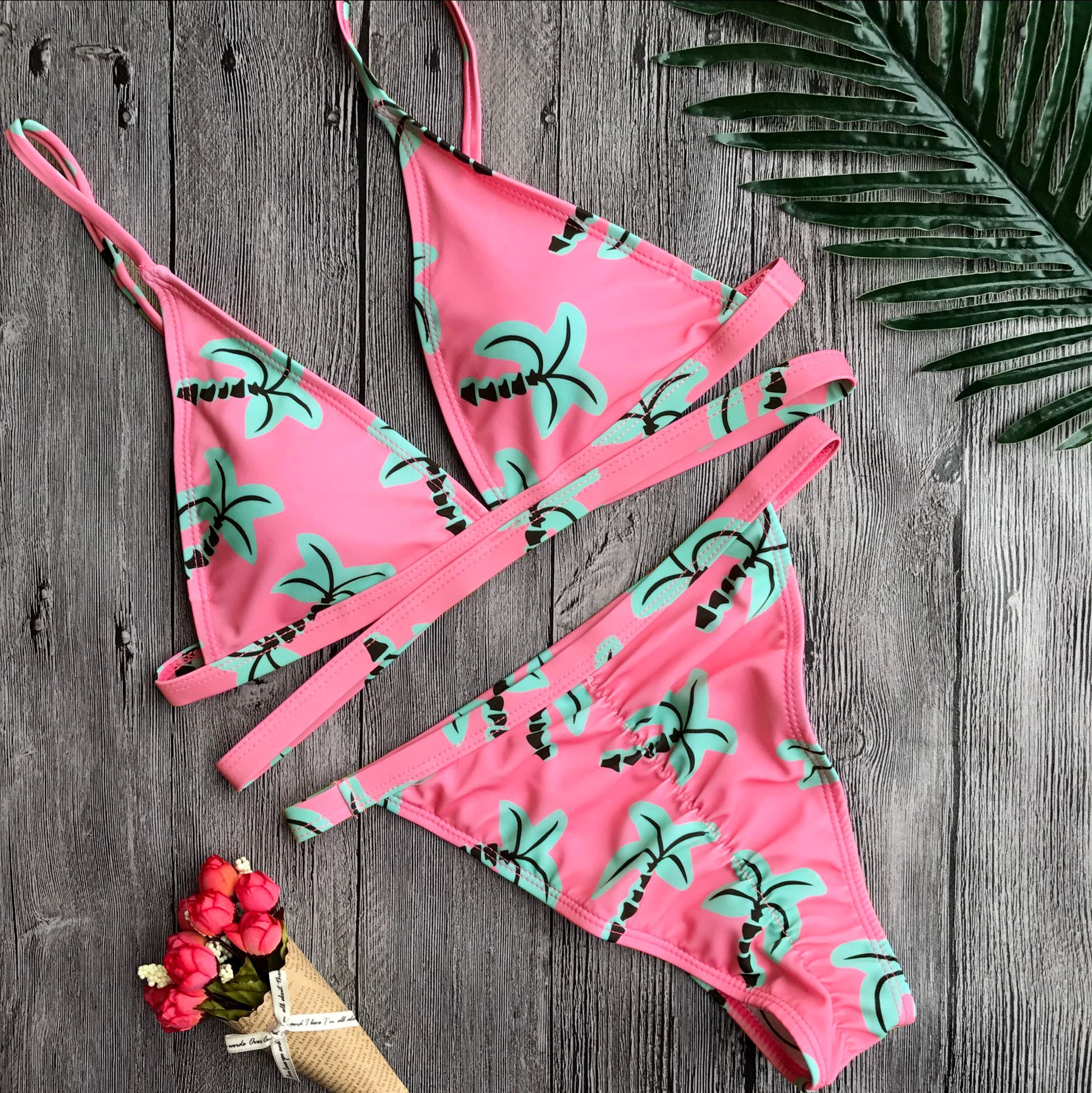 Floral Cross Bikini Set, bikini, VIVIMARKS