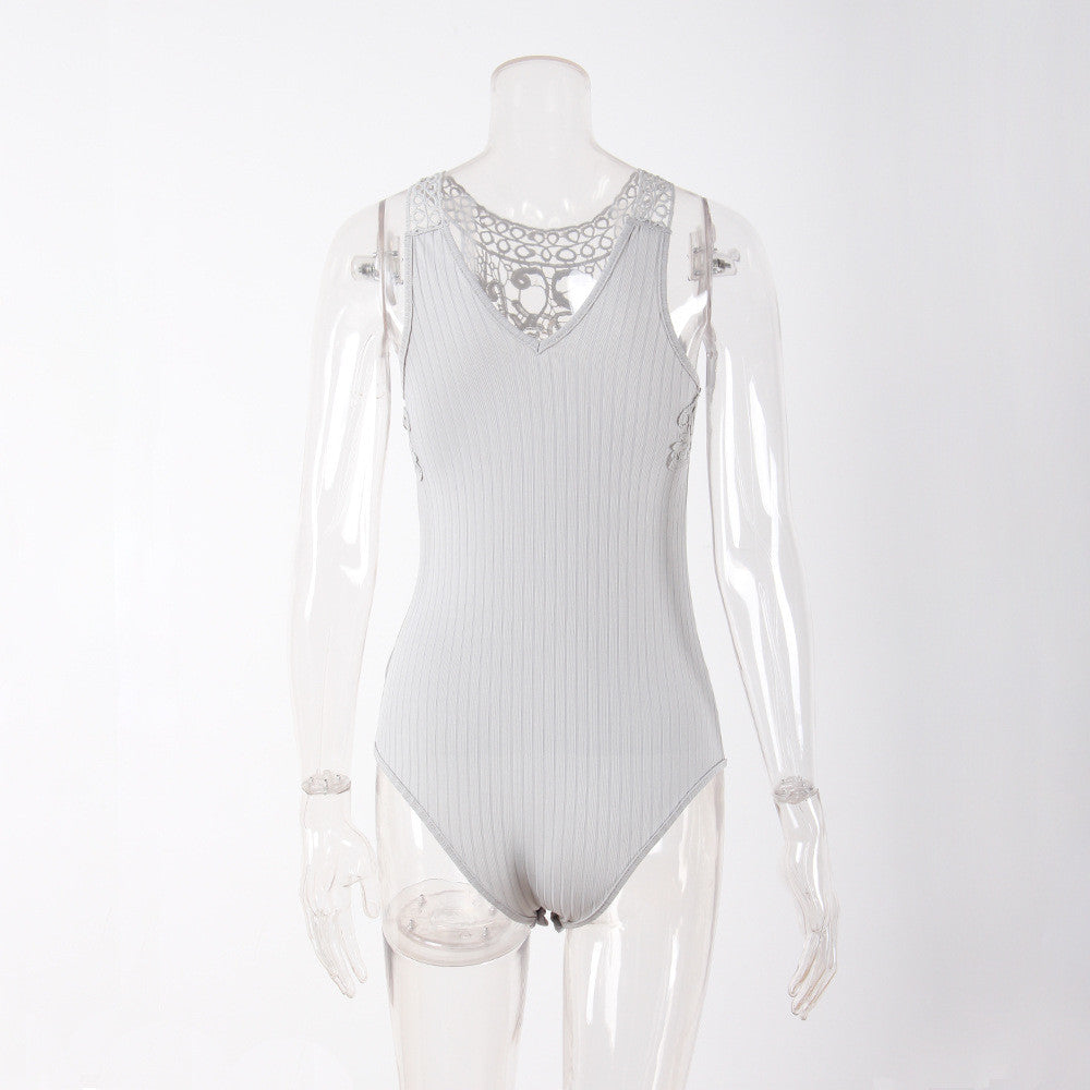 Lace Sleeveless Romper, romper, VIVIMARKS