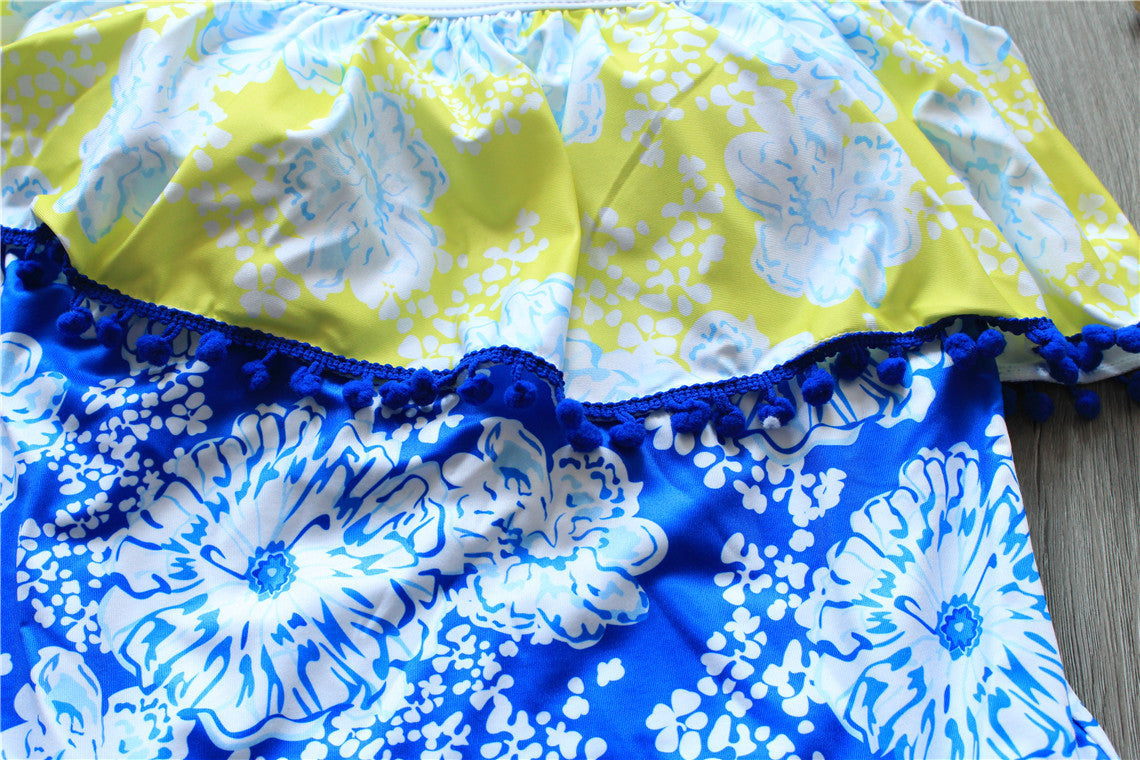 One Shoulder Floral One Piece Swimsuit, bikini, VIVIMARKS