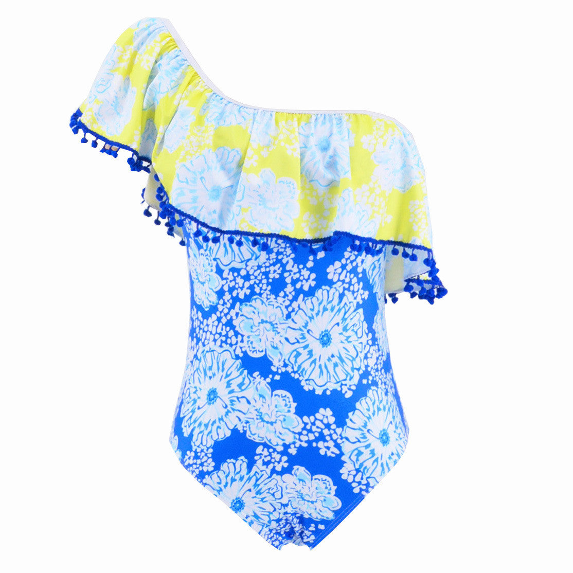 One Shoulder Floral One Piece Swimsuit, bikini, VIVIMARKS