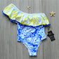 One Shoulder Floral One Piece Swimsuit, bikini, VIVIMARKS