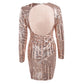 Sequins Open Back Bodycon Dress, dress, VIVIMARKS