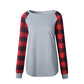 Checked Splicing Top, top, VIVIMARKS